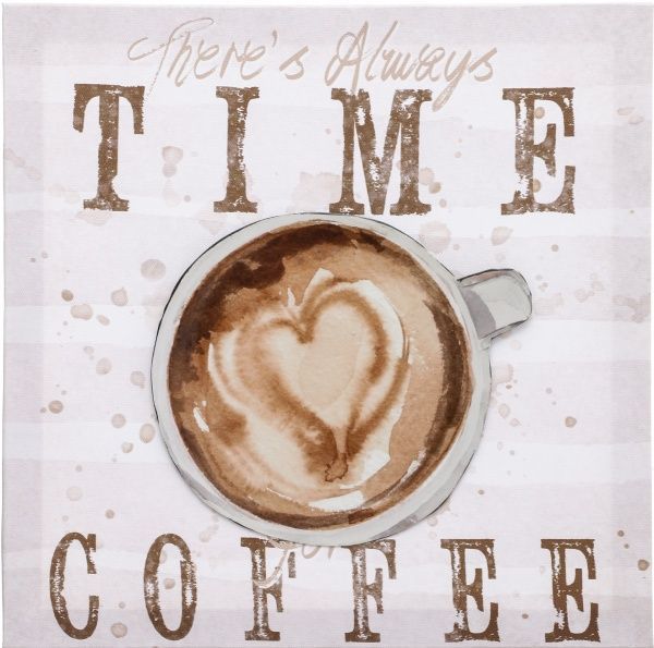 Картина 3D Time Coffee 28х28х2,2 см 28x28 см XCM178298J 