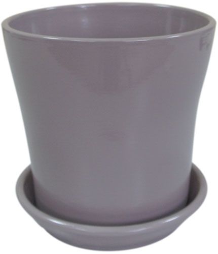 Горщик керамічний Оріана-Запоріжкераміка Вуаль глянець круглий 1л аметист (071-1-037) 