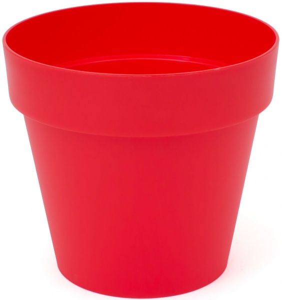 Горшок пластиковый Prosperplast Cube круглый 7л коралловый (75952-1788) 