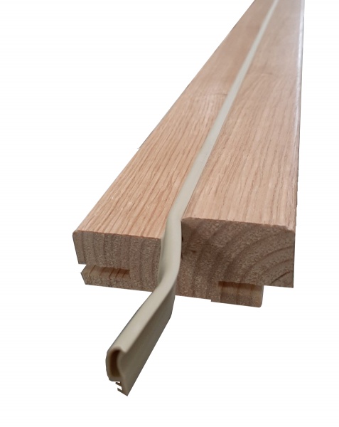 Стойка дверной коробки Terminus шпонированная плоская телескоп 2100х80 мм дуб светлый