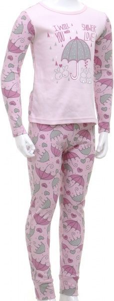 Піжама для дівчаток Фламінго Парасольки р.98 рожевий з малюнком 245-222-29 