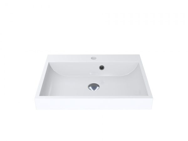 Умывальник мебельный Miraggio Varna 600 из искусственного мрамора 60x42 см 0000254