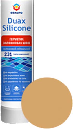 Герметик силіконовий Eskaro Duax Silicone №231 світло-коричневий 300 мл