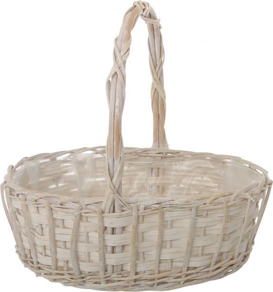 Кошик плетений Tony Bridge Basket флористичний 43х31х15 см кремовий Z8605014-1 