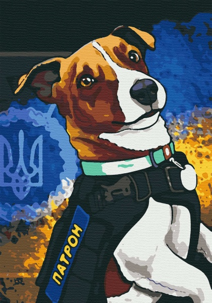 Набор живопись по номерам Пёс Патрон 28х40 см Riviera Blanca 