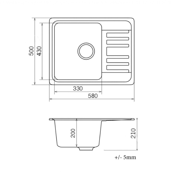 Комплект мойки для кухни UP! (Underprice) Teta black + смеситель Lidz 12 32 015F-8 black