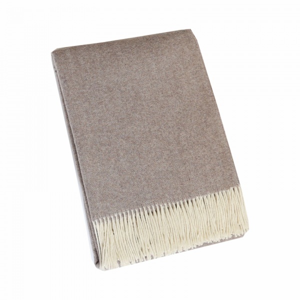 Плед Фамилія 140x200 см біло-коричневий Vladi 