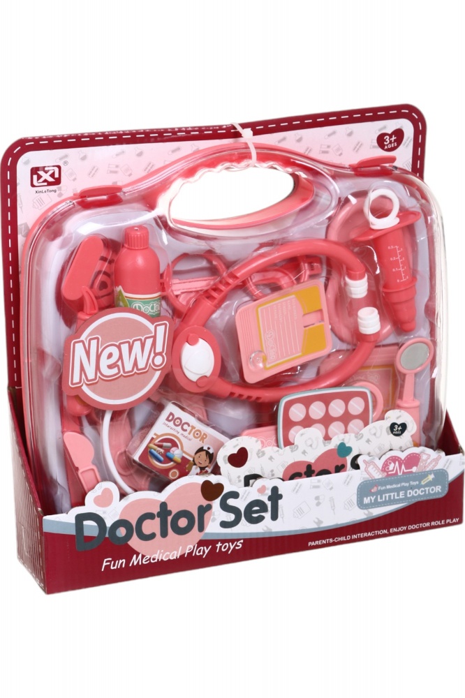 Игровой набор Xin Le Tong Докторский кейс 18 элементов розовый 28x26 см MC231210