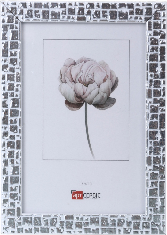 Рамка для фото Арт-Сервіс ЕА-01899 1 фото 10x15 см білий із сріблястим