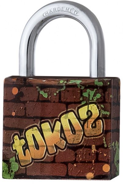 Замок навісний TOKOZ Graffiti 40 Tk1 M відкритий (амбарний)