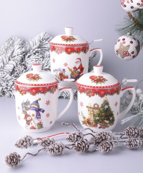 Чашка с заварником Новогодняя коллекция 300 мл 985-078 Lefard