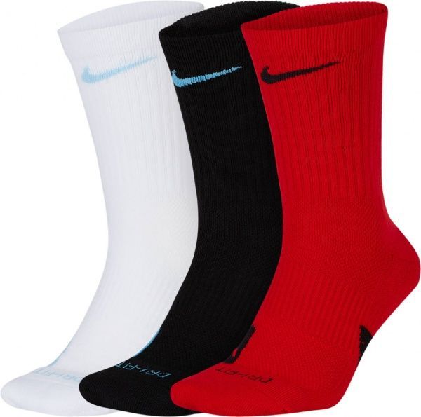 Шкарпетки Nike U NK ELITE CREW 3PR р.S SX7627-966 різнокольоровий