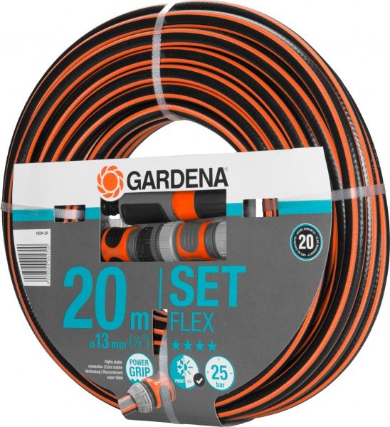 Набір Gardena шланг Comfort Flex 13 мм (1/2) 20 м + набір фітингів 18034-20