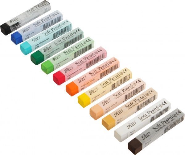 Пастель сухая профессиональная мягкая Ассорти кавдратная Mungyo 94100610 12 цветов