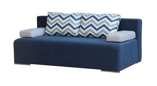 Диван прямий Берегиня Аполо синій/принт зігзаг 1940x910x770 мм
