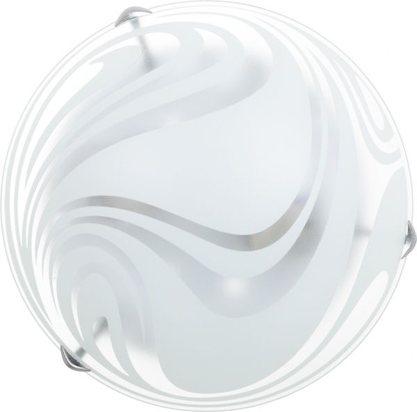 Світильник настінно-стельовий УТ Сяйво НПБ Хвиля 2x60 Вт E27 білий 3021 