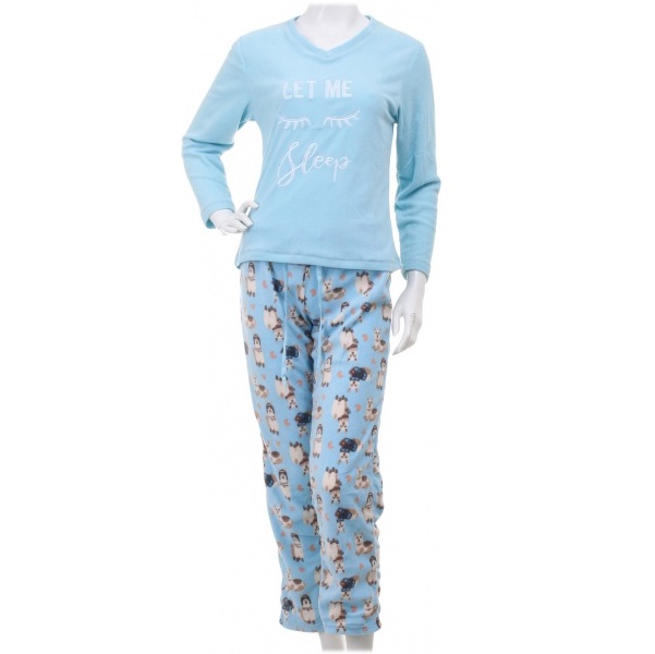 Костюм домашний женский La Nuit Home Sleeping llamas р. L голубой 