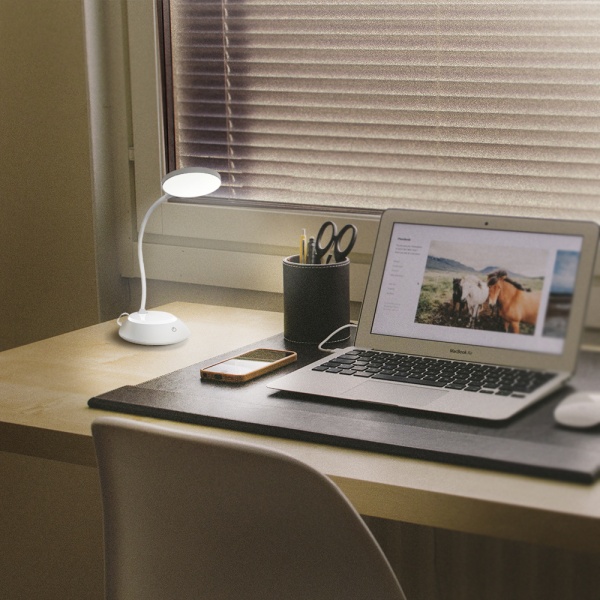 Настольная лампа офисная TITANUM 1x7 Вт серый 26843 