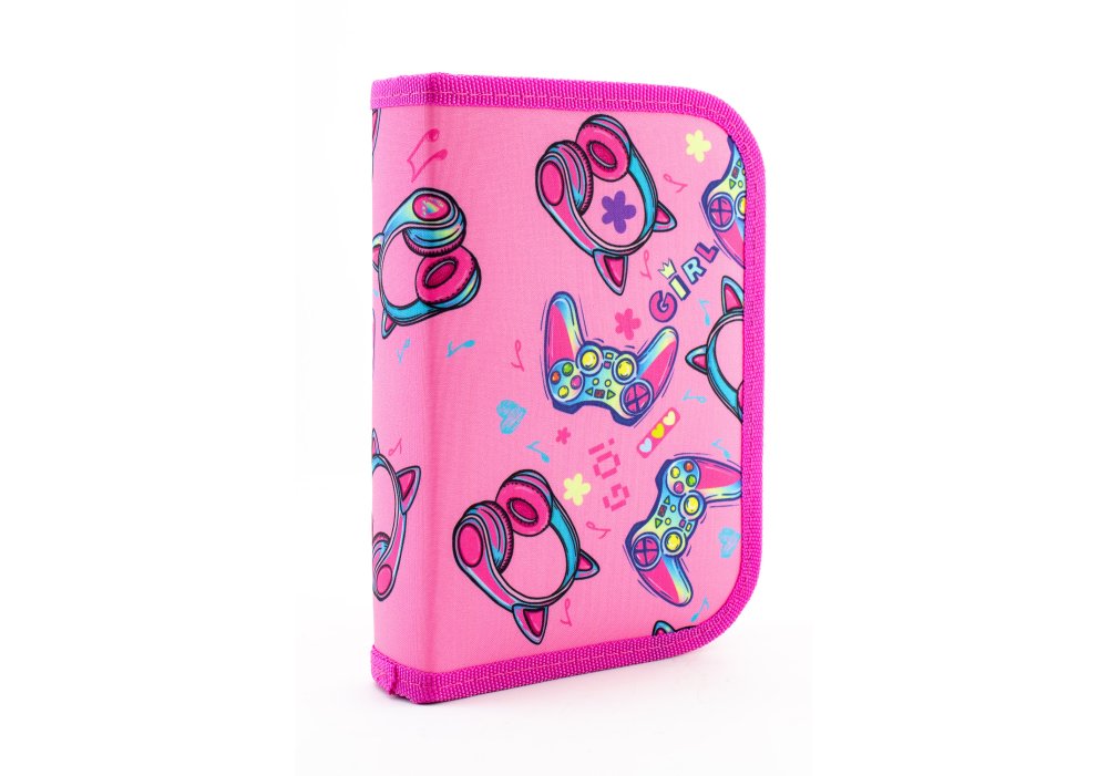 Пенал на блискавці Game girl 19,5x13x3 см Maxi рожевий