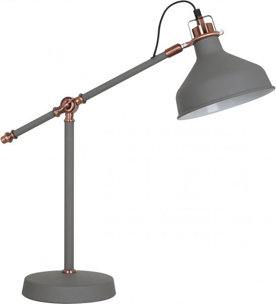 Настільна лампа декоративна Camelion Amsterdam KD-425 С73 1x40 Вт E27 мідь/сірий 
