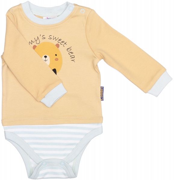 Боди Colibrі с длинным рукавом mommy's little bear р.80 соломенный/оливковый CLB005 