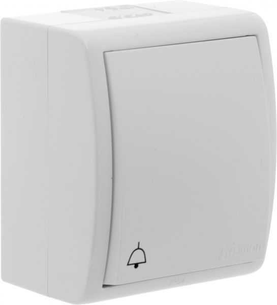 Кнопка звонка Simon Aquarius без подсветки 10 А 250В белый AQD1/11