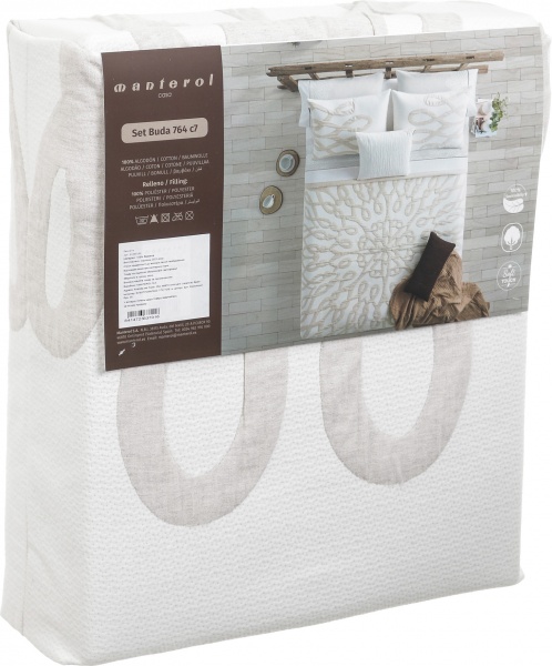 Набор декоративный BUDA 764/07 белый с бежевым Manterol 