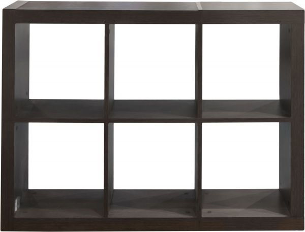 Полиця для книг Inteo Кубус МІКС 2х3 (3D HDF) 1146x792x290 мм венге 