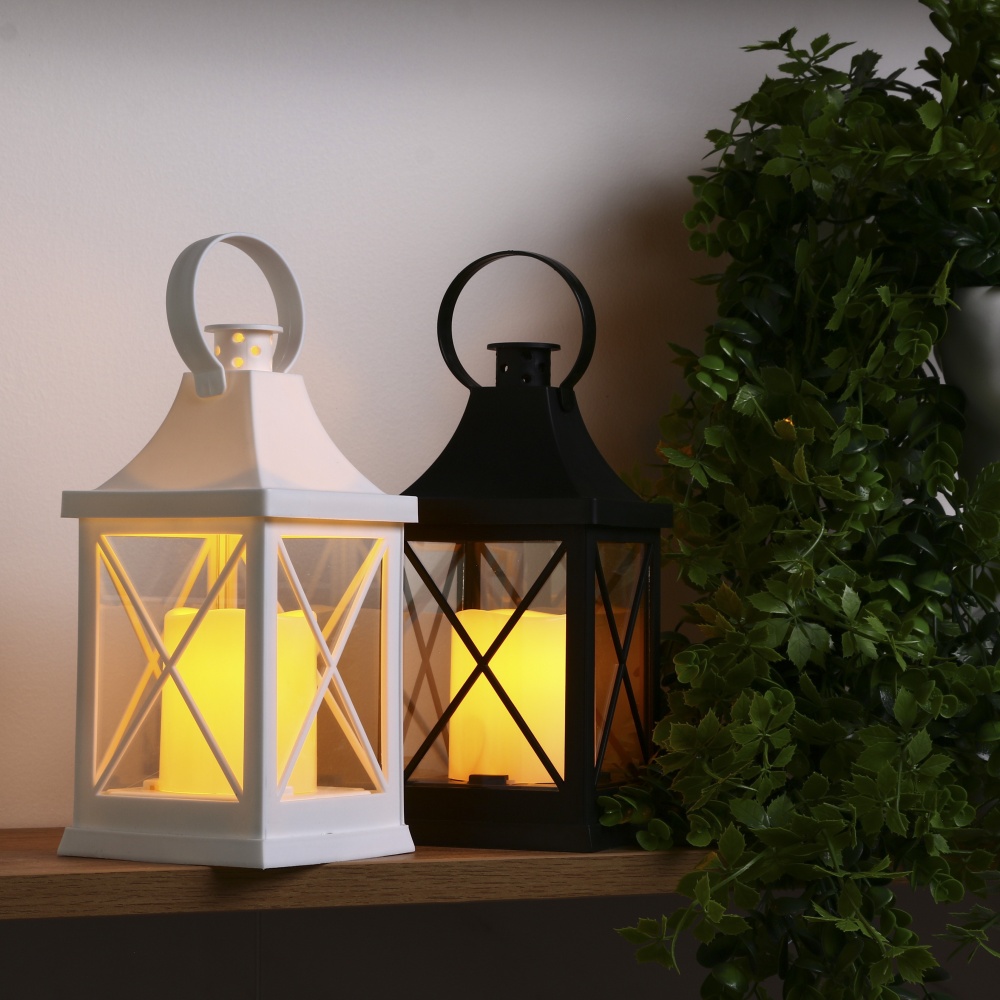 Свічка -ліхтар LED білий 21х10х10 см пластиковий Pako-If