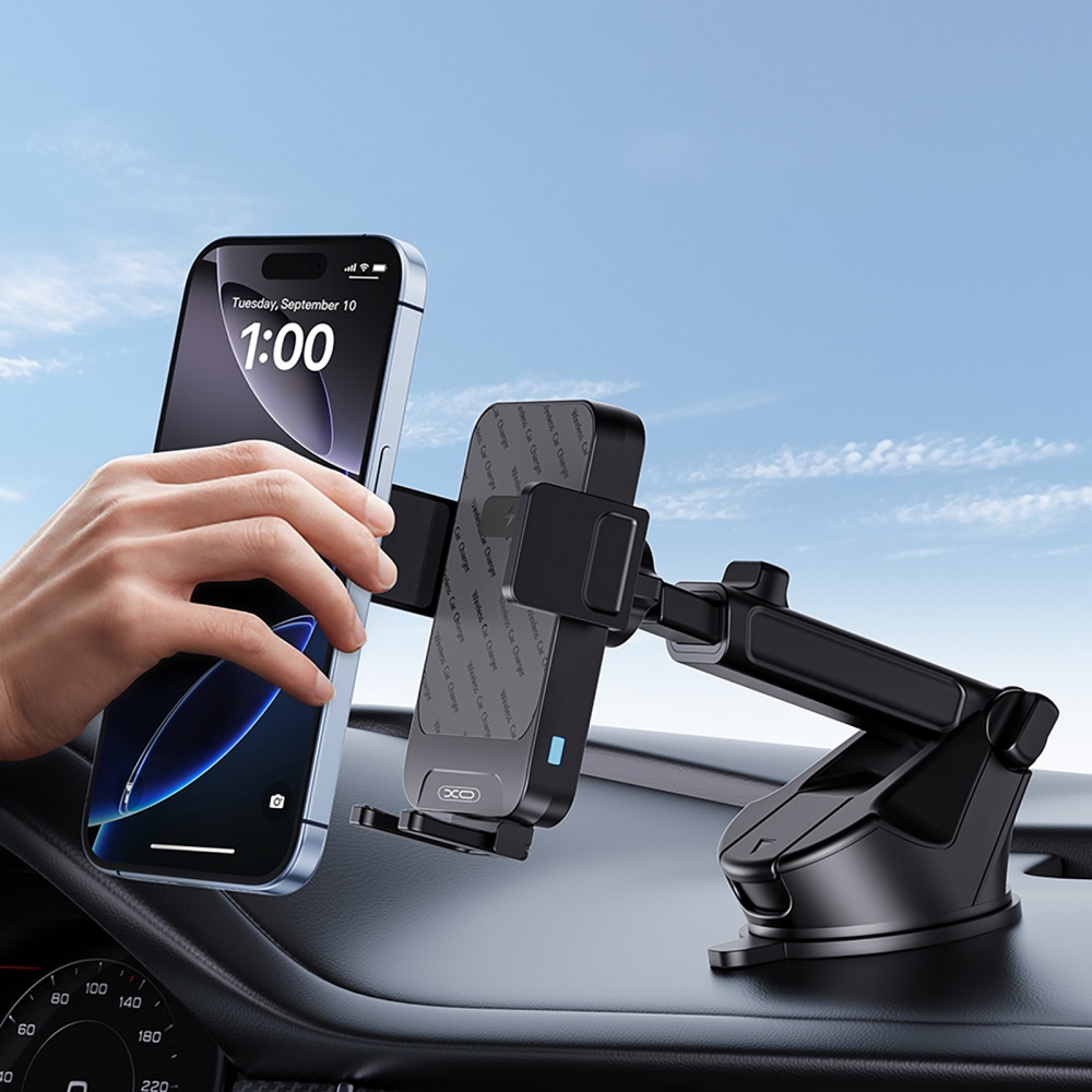 Тримач для смартфона Xo з бездротовою зарядкою WX043.black