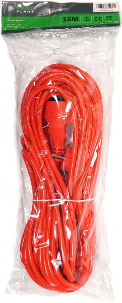 Удлинитель PowerPlant 15 м, 3x1.0 мм², 8А (JY-3024/15) PPCA08M150S1 