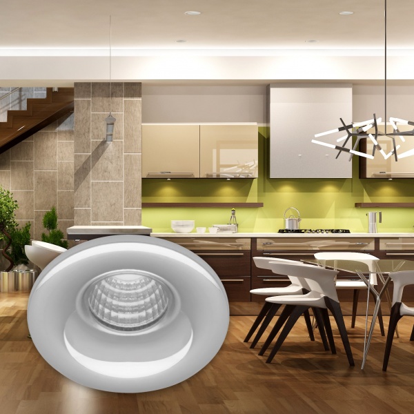 Светильник точечный LightMaster CL003 3 Вт 4500 К жемчужное серебро 