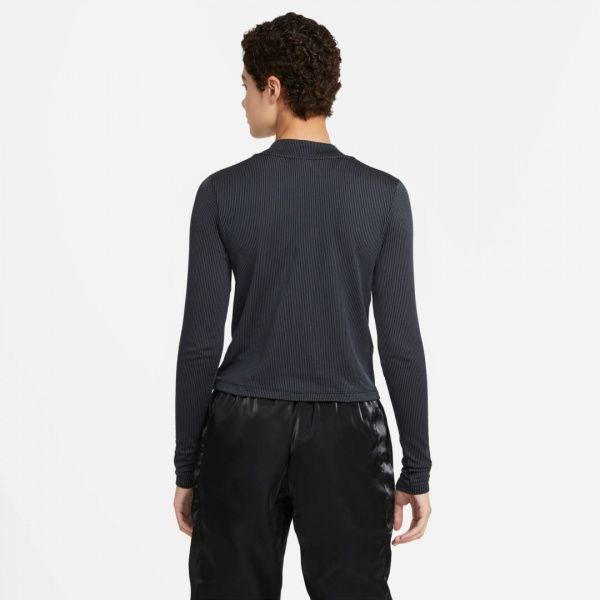 Футболка Nike W NSWAir MOCK LS RIB CZ8634-010 р.XL черный