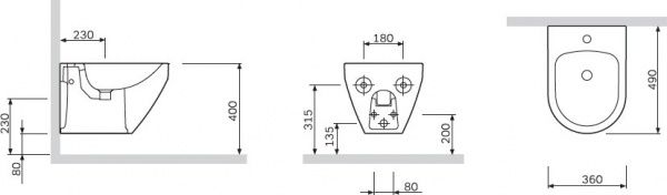 Биде AM.PM Spirit C703411WH