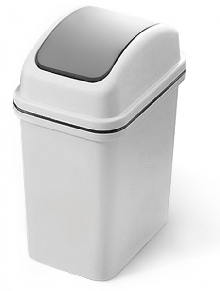 Відро зі знімною кришкою MVM 6 л сірий BIN-12 6L GRAY