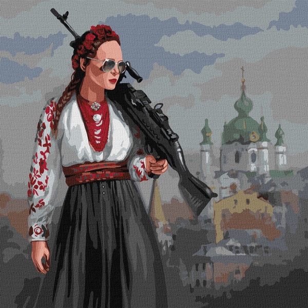 Картина за номерами Красавіца терпіти не буде! 40х40 см Ідейка 