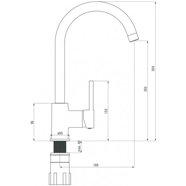 Змішувач для кухні Deante MILIN BEU S62M