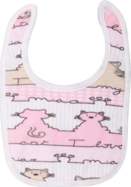 Слюнявчик велюр 668-517 молочно-розовый 