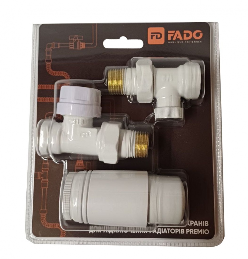 Комплект термостатических кранов радиаторный FADO S.r.l Premio 1/2