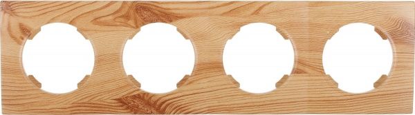 Рамка четырехместная HausMark Bela горизонтальная ольха SNG-FRP.RD20G4-4/Alder