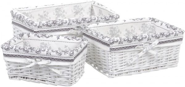 Кошик плетений з текстилем 30x20x13 см HQ13-53AB-5 