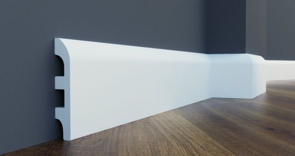 Плинтус Elegance LPC-19 Cezar белый 17,7х98х2000 мм 