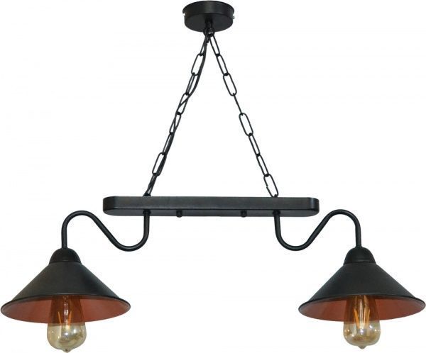 Люстра подвесная Геотон НСБ 02-2х60-994 Марс-2 2xE27 черный 47887 