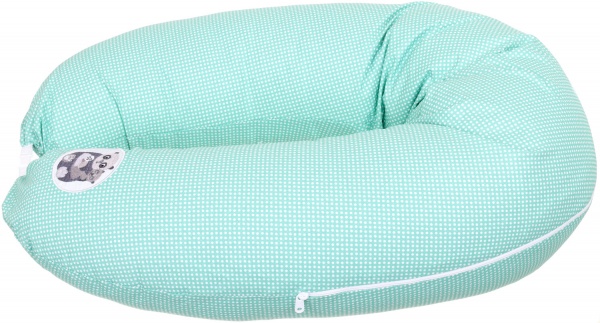 Подушка для кормления Papaella Горошек 30x170 см ментоловый 