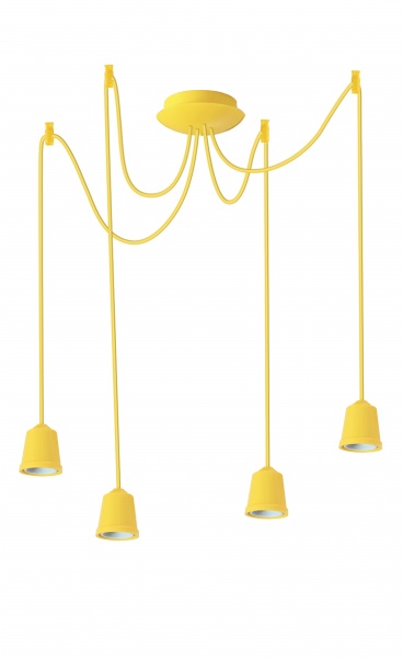 Підвіс ERKA 424 4x20 Вт E27 жовтий 424007 