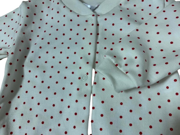 Кофточка для девочек для девочки Моя планета красный горошек р.56 белый с принтом 