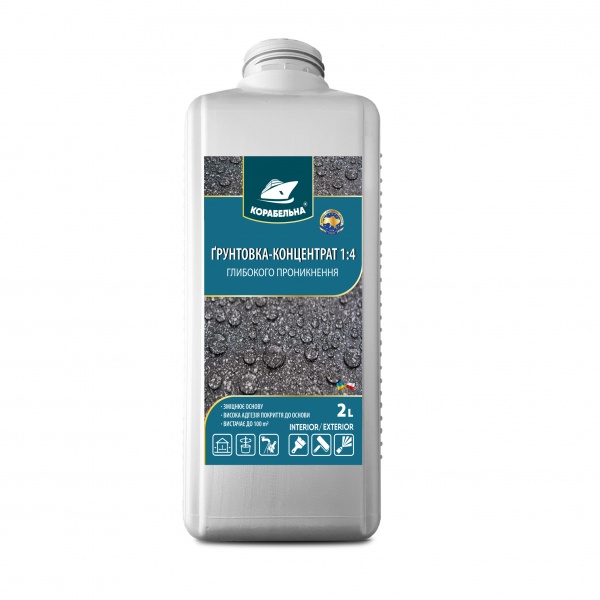 Грунтовка-концентрат глубокопроникающая КОРАБЕЛЬНАЯ 1:4 1 л 