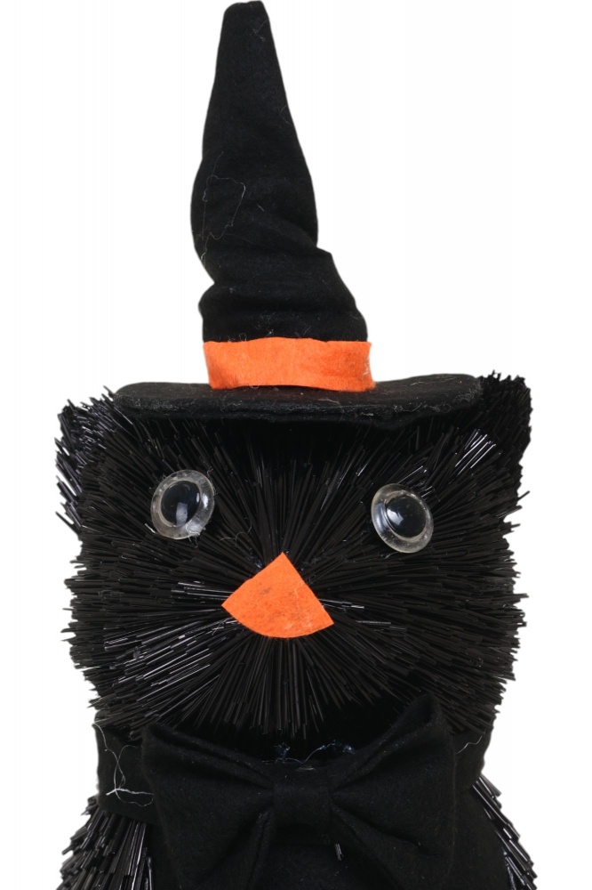 Декорация Хэллоуин черный кот 19 х 39 см