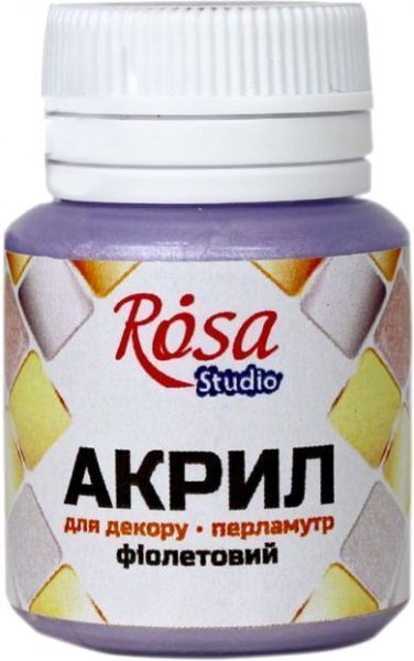Фарба акрилова 78 фіолетовий перламутр 20 мл Rosa Start