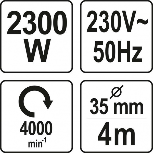 Вибробулава с гибким валом YATO YT-82601